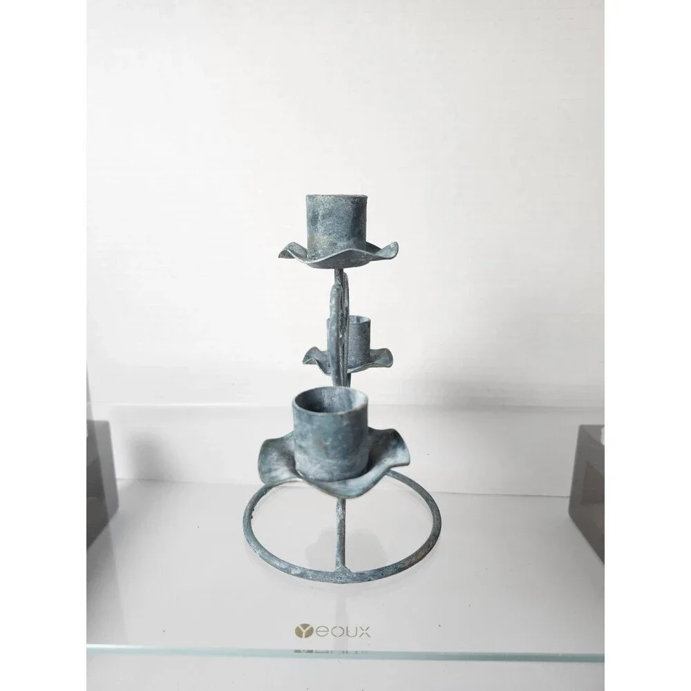 Husna Imports 3 Tier Wrought Iron Candelabra.